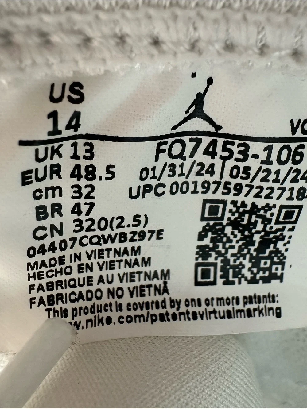 Jordan Luka 3 TB White Grey Fog FQ7453-106 Men’s Size 14 Doncic Sneakers Shoes.